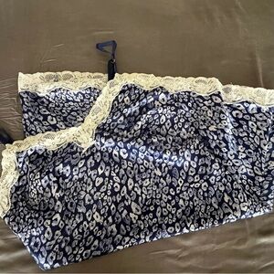 Victoria's Secret Navy and White Leopard Print